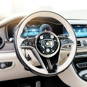 Volante de Cuero para <span class=keywords><strong>Mercedes</strong></span> Benz <span class=keywords><strong>Maybach</strong></span> W222 W223 S450 G500 G63 W167 GLS450, Nuevo Estilo - Product Image 2