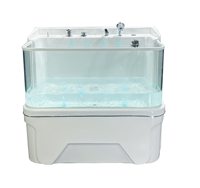 Baignoire SPA multifonctionnelle de luxe pour animaux de compagnie en acrylique avec bain médicamenteux et stérilisation à l'ozone pour animaux de petite et moyenne taille, chiens et chats