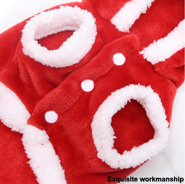 Christmas Holiday Party Dog Apparels Festival Xmas Red Scarf Hat Hooded Clothes