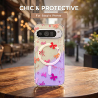 Étui magnétique pour Google Pixel 11 Pro XL, pour Pixel 10/10 Pro, gravure laser bleue petite marguerite, design floral tendance 10A
