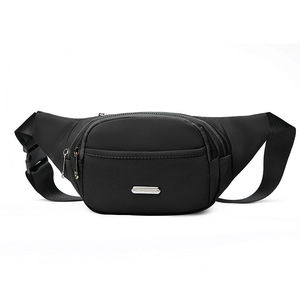 Sac de poitrine étanche pour homme OEM, style musical, avec fermeture éclair, en tissu Oxford, grande capacité, sac banane de course - Product Image 1