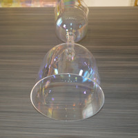 HF Haute Qualité Cosmique Lumière Cristal Chantant Double Saint Graal Arc pour Guérison Son Bain Cristal Chant Calice Méditation