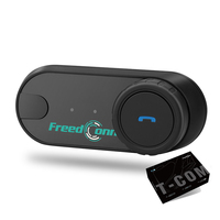Le casque de moto FreedConn T-COM VB avec fonction talkie-walkie est doté d'une batterie de 400 mAh et d'une technologie de réduction de bruit CVC