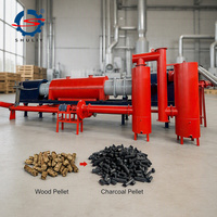 Équipement de carbonisation à tambour continu entièrement automatique pour la carbonisation des branches de coquilles de noix de coco