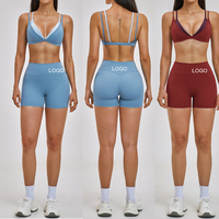 Soutien-gorge triangle sans armatures effet seconde peau, fin, haute maintien, anti-transpiration, bretelles croisées, Spandex/Nylon, pour le sport, collection automne