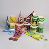 Cône d'emballage de tube Calippo de crème glacée de différentes tailles jetables de qualité alimentaire de 120ml avec couvercle Tube de papier de crème glacée