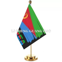 Drapeau de table miniature personnalisé tendance avec support doré, bannière patriotique pour bureau, salle de réunion, décoration de bureau