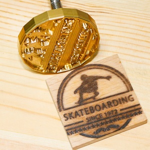 Custom Logo Branding Iron Stamping Brass Mold Wood <b>Stamps</b> <b>Leather</b> <b>Stamps</b> Brass Branding Iron 1 Inch for Gift - Product Image 1