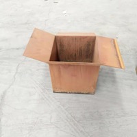 Jardinière carrée en acier Corten démontable, emballage plat, gain de place, modulaire, pour extérieur, pot de fleurs personnalisé