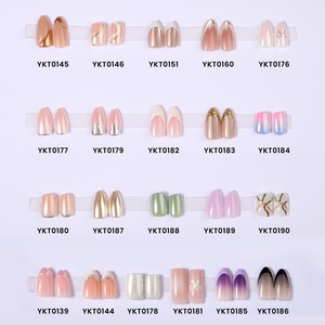 Faux ongles en gel souple à étiquette privée, design artistique glacé, faits à la main, luxe, courts, carrés, à presser, vente en gros - Product Image 5