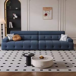 Fabric <b>Sofa</b> Straight Line Tufted Design Foam Filling For Living Room And Apartments - Product Image 1