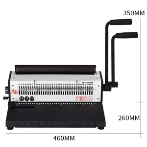 Carpeta de alambre de fábrica, máquina de encuadernación de libros de tapa dura de doble alambre redondo con calendario 3:1 de