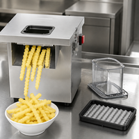 Coupe-légumes multifonctionnel en acier inoxydable pour frites ondulées, idéal pour la production alimentaire en restaurant, fonctionnement stable