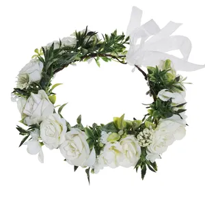 Originele Fabriek Leveren Kunstmatige Zijde Bloemenhoofdband Bloem Haar Kroon Krans Headpiece Vrouwen Bruiloft Haaraccessoires