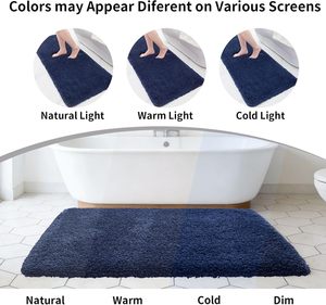 Tapis de bain ultra doux de haute qualité, 1 pièce, épais, antidérapant, confortable, avec propriétés anti-décoloration - Product Image 4