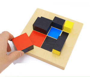 Material Didáctico Montessori para <span class=keywords><strong>Primaria</strong></span>, Equipo de Geometría, Cubo Trinomial Aritmético, Cubo Binomial, Juguetes Montessori - Product Image 2