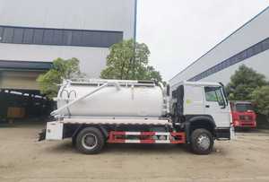 Camion-citerne à vide HOWO <span class=keywords><strong>de</strong></span> fabrication chinoise, 12 tonnes, pour vidange des fosses septiques et nettoyage des drains - Product Image 3