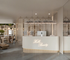 Diseño Interior Moderno y de Lujo para Barbería |   Muebles de Salón Personalizados, Ecológicos y Duraderos con LED |   Solución Integral Llave en Mano para Belleza - Product Image 3