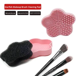 Wet and Dry <b>Silicone</b> Cleaning Pad New Starfish Makeup Brush Cleaner Beauty <b>Tools</b> in Stock for Wholesale - Product Image 2