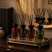 Diffuseur de parfum en verre dégradé avec logo personnalisé LF, coffret cadeau, marque privée, aromathérapie, ensemble de parfums de luxe pour la maison, décoration de chambre