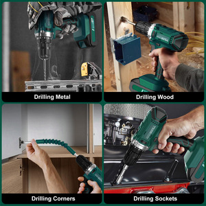 ชุดเครื่องมือสว่านไร้สาย Powerpro 255 ชิ้น 21V ลิเธียม-ไอออน พร้อมแบตเตอรี่และกล่องเก็บ สำหรับใช้ในครัวเรือน - Product Image 5