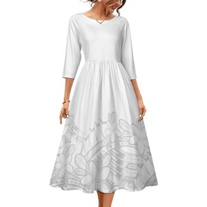 2023 nouvelle conception d'armure carrelable à la mode grande <span class=keywords><strong>taille</strong></span> <span class=keywords><strong>8xl</strong></span> robes pour femmes personnalisées O cou robes à manches courtes - Product Image 4