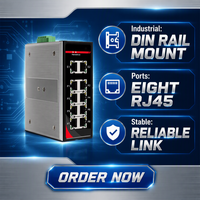 Equipo Industrial de Riel DIN, 1 Puerto RS232 485, Transmisión Transparente, Servidor/Cliente TCP, UDP, 10/100M, Doble Fuente de Alimentación