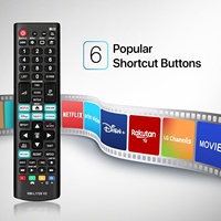 Télécommande universelle RM-L1726 V2, nouvelle, compatible avec toutes les télécommandes LG TV, remplacement mis à jour pour les Smart TV avec 6 boutons de raccourci