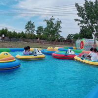 QIQU kulit PE & kerah PVC, untuk taman air dengan lampu LED, perahu Bumper listrik anak-anak