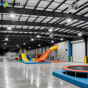 Instalación de Equipos para Parque de Trampolines con Estructura de Acero, Circuito Ninja, Área de Parkour Moderna para Exteriores, Sostenible - Product Image 1