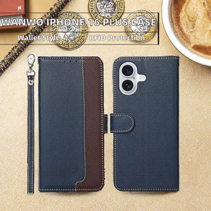 Étui portefeuille à rabat pour iPhone 16 17 18 Pro Max, protection RFID, en cuir PU premium, fermeture magnétique, emplacements pour cartes, support horizontal - Product Image 4