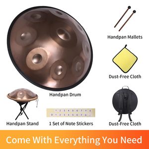 Handpan en acier inoxydable <span class=keywords><strong>de</strong></span> 22 pouces avec logo personnalisé <span class=keywords><strong>Instrument</strong></span> <span class=keywords><strong>de</strong></span> <span class=keywords><strong>percussion</strong></span> musicale pour débutant 9/10/12 notes Langue Type <span class=keywords><strong>de</strong></span> tambour - Product Image 3
