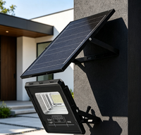 Projecteur solaire LED IP65 en ABS pour patio, jardin, garage et cour - Réglable, certifié CE, projecteurs pour patio