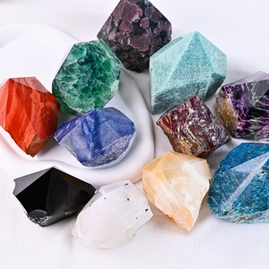 Hoge Kwaliteit Natuursteen Gemengde Materialen Ruw Zwart Obsidiaan Ruw Kristalpunt Voor Genezing - Product Image 3