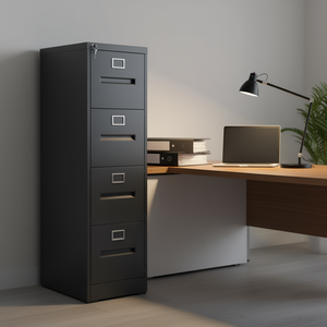 Archivador Vertical Metálico de 4 Cajones, Tamaño Carta/A4, Diseño Estrecho, con Cerradura, Requiere Ensamblaje, para Oficina y Hogar - Product Image 2