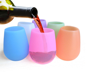 Verre à vin pliable incassable en silicone pour le camping, 400 ml, tasses à vin anti-choc - Product Image 1
