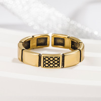 Bague en gros de fabricant de mode de luxe léger en nid d'abeille en cuivre antique de style rétro pour femmes