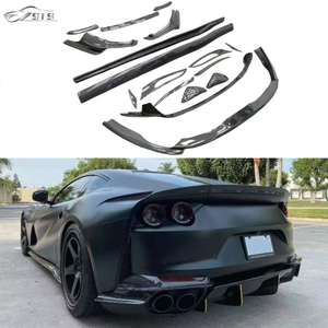 Kit carrozzeria in fibra di carbonio stile Novi per 812 Ferr superveloce GTS Auto labbro anteriore Spoiler posteriore nuovo aggiornamento paraurti T/T - Product Image 3