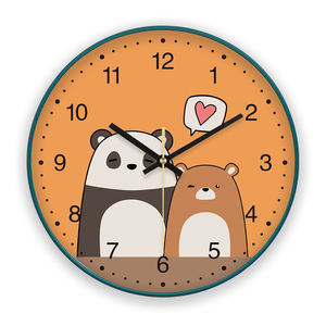 12 بوصة لطيفة الدب الزخرفية ساعة الحائط المستديرة - Product Image 4