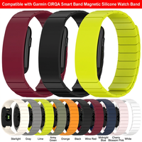 Tali Jam Tangan Pintar Silikon Magnetik untuk Garmin CIRQA, Tali Pengganti Warna Kustom dengan Gesper Kupu-kupu, Tali Jam Tangan Unisex