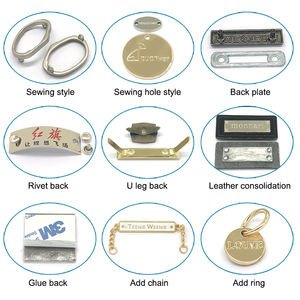 Factory Wholesale High-Quality Metal Round <strong>Tags</strong> Custom Logo Pendant <strong>Gold</strong> <strong>Tags</strong> for Hair Ties - Product Image 4