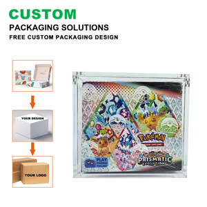 Từ Nắp Booster Hộp Acrylic Hiển Thị Trường Hợp Tùy Chỉnh Đóng Cửa Tiếng Anh Pokemon Booster 36 Gói Acrylic Với UV Bảo Vệ Trường Hợp - Product Image 5