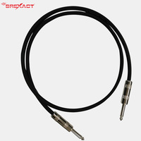 Quality Guarantee SREXACT 6.35mm Mono TS Nickel Plated Zinc Alloy Shell 24AWG 1M Audio Stringed Instruments Parts Accessories