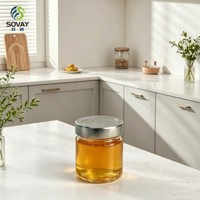 Stoples Kaca Silinder Lurus Grosir 180ml, Pot Kaca Berleher Ulir untuk Kemasan Produk Bumbu Gourmet