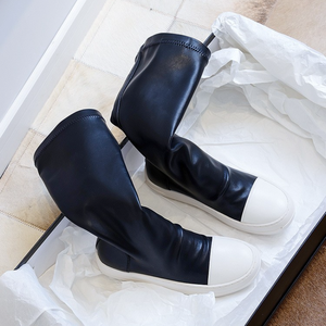 35-44 Best Selling Fall Winter New Fashion Soft Material Sock Fashion Knee High Leather <b>Boots</b> for Ladies - Product Image 4