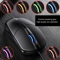 Mouse Gaming Berkualitas Terbaik Profesional G2 Berkabel Ergonomis Backlit 1000 DPI yang Dapat Diprogram untuk Kantor Rumah PC Antarmuka USB