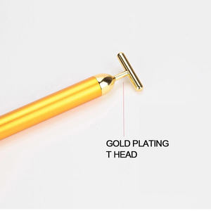 Barra de masaje de piel de oro puro de 24K Dispositivo reductor de arrugas y potenciador de colágeno de acero inoxidable - Product Image 2