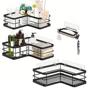 Organizador de Baño Pequeño, Estante de Esquina para Ducha, Color Negro, para Encimera, Hogar y Oficina - Product Image 2