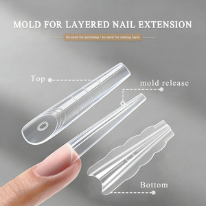 TSZS Nail Dual Forms 140Pcs Transparent French Nail Forms Assorted 14 Sizes Reusable Mold for Fast Gel Extension at Home - Product Image 4