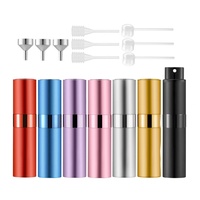 Flacon pulvérisateur de parfum portable de haute qualité 5ml 8ml 10ml en aluminium noir mat avec pompe à vis rechargeable HeLun Screen
